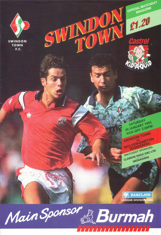 <b>Saturday, January 30, 1993</b><br />vs. Wolverhampton Wanderers (Home)